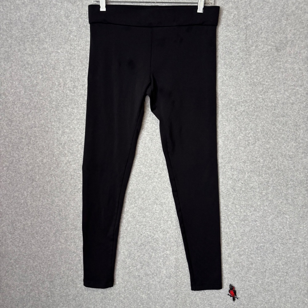Matty M Women's Medium Black Leggings Mid Rise Stretchy Comfort Made in USA